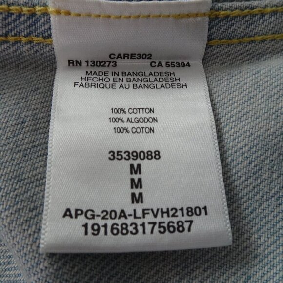 Lee Denim Vest Women's Size M Blue Denim Sleeveless Motorcycle Casual Moto - Picture 7 of 8